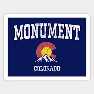 Monument Colorado CO Vintage Athletic Mountains Magnet